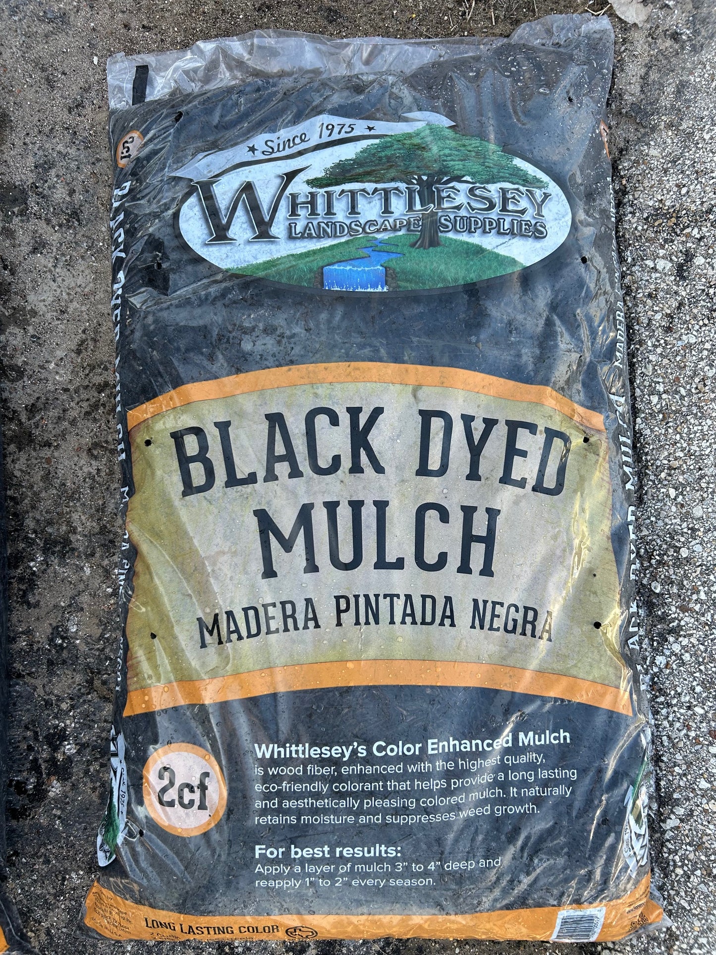 Bagged Black Dyed Mulch