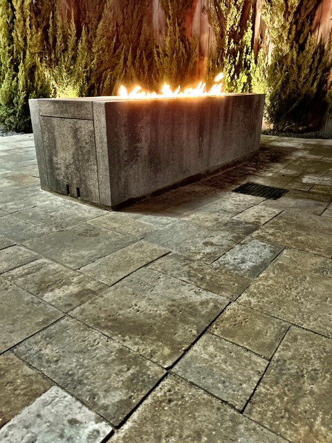 Travertino with firepit