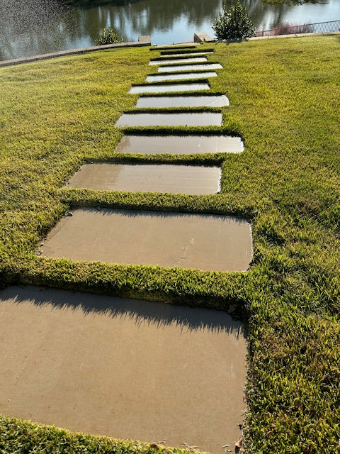 Sandstone slabs walkway