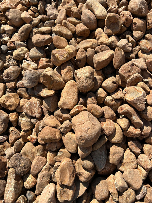 Peach Cobbler Large River Rock Per Half Yard