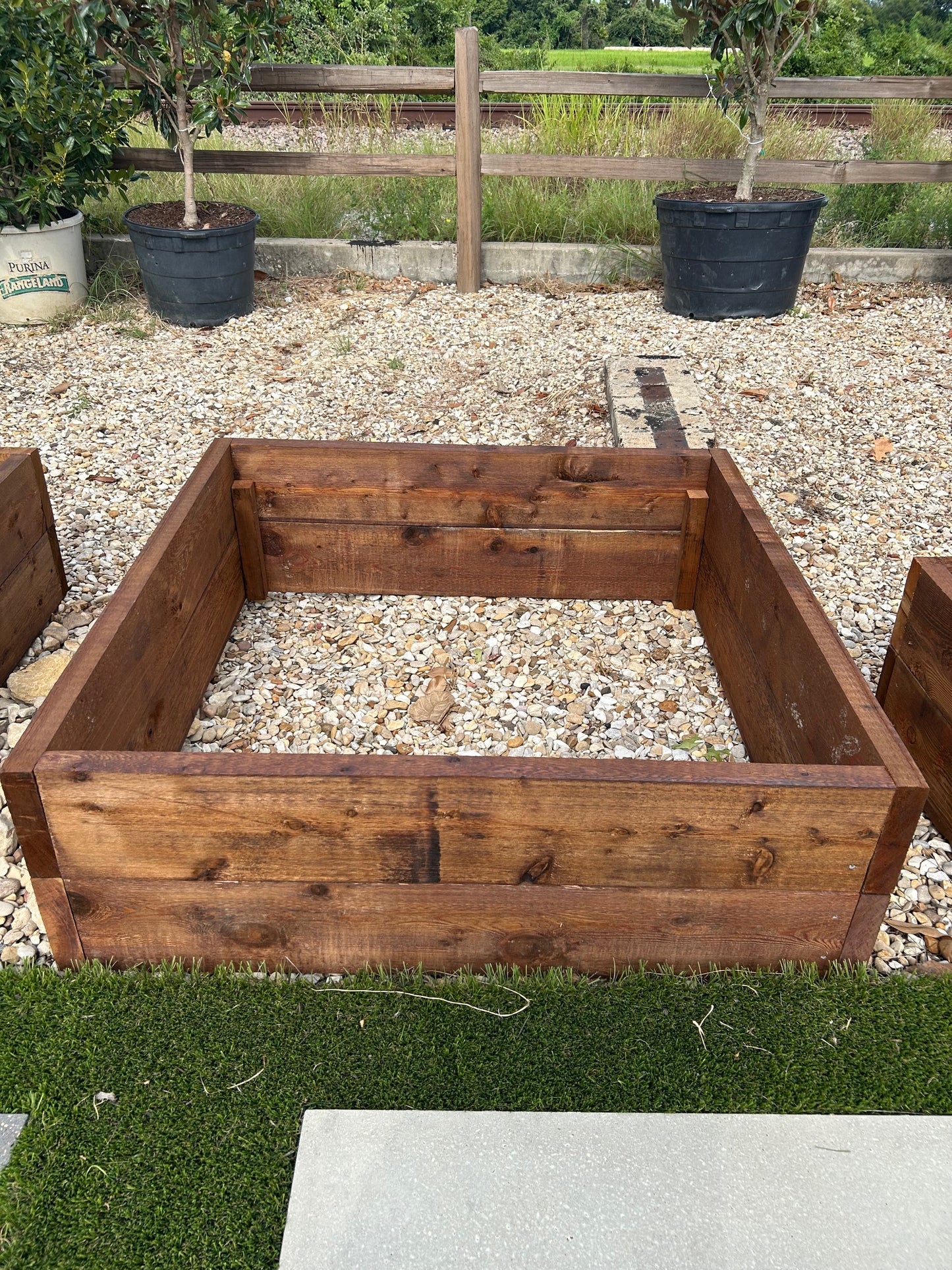 Raised Cedar Planter Box 4' x 4' BUILT